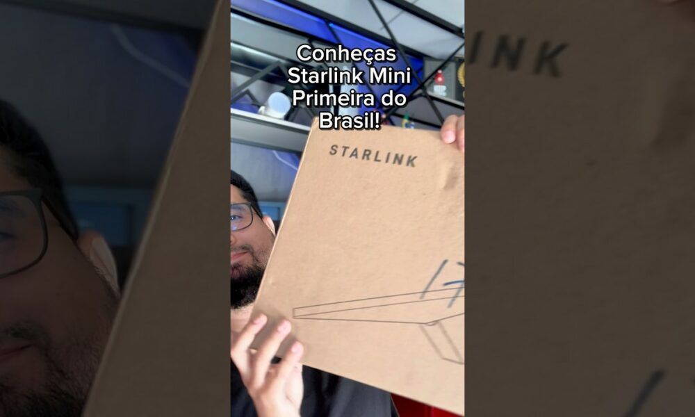Unbox da Starlink Mini primeira no Brasil