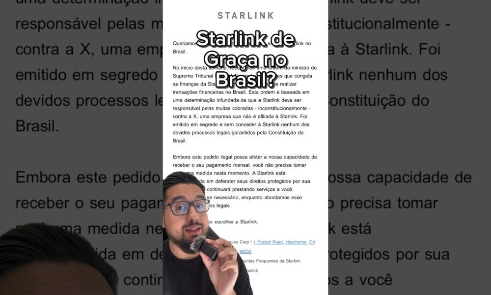 Starlink poderá ficar de graça no Brasil